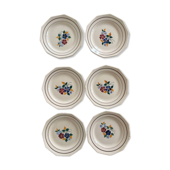 Set of 6 St Amand dessert plates