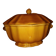 Covered vegetable dish Proceram Art Faience Provence ochre – 1970s Rare