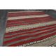 1970s Vintage Turkish Oushak Handmade Wool Cotton Red Runner Rug 125x205