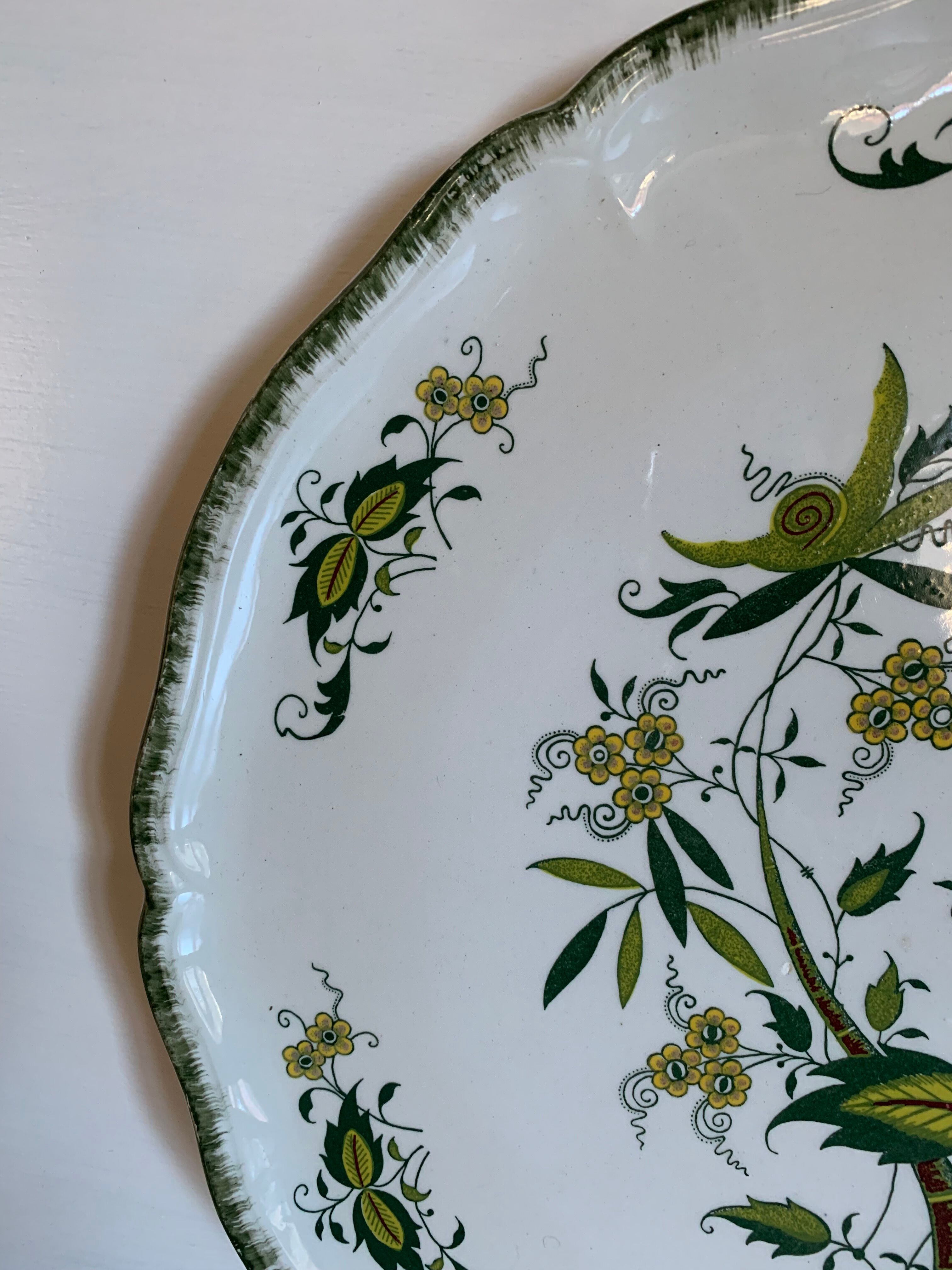 Large earthenware dish Digoin Sarreguemines