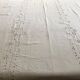 Service de table avec broderie blanche fait main sur toile de lin
