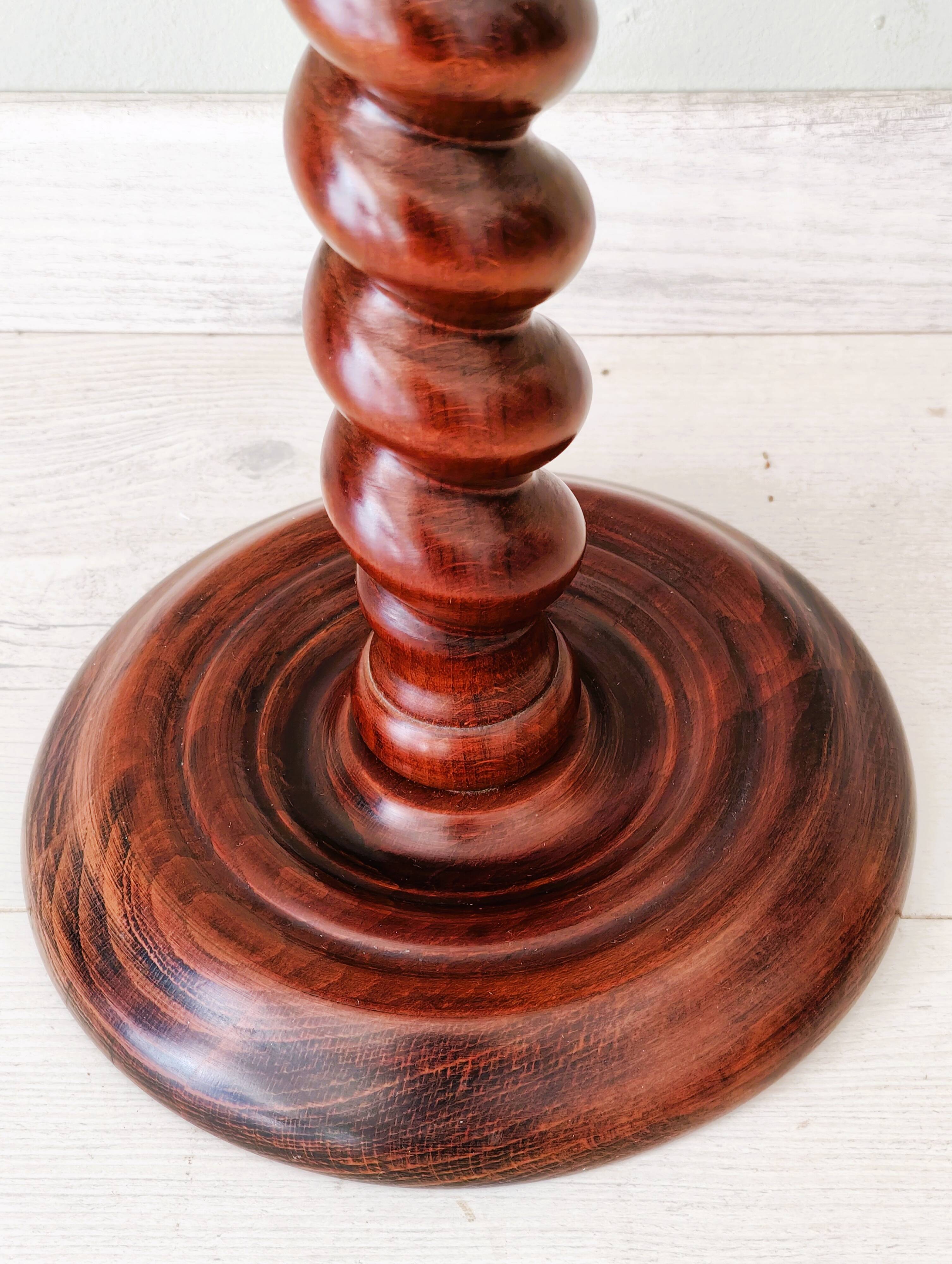 Antique solid wood side table