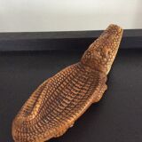 Empty vintage ceramic crocodile pocket
