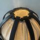 Vintage lamp in rattan, caning and jute fabric from the 1970s.