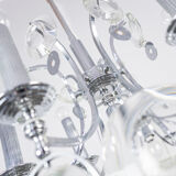 7-light torlasco steel chandelier from the vintage 70s vintage modern