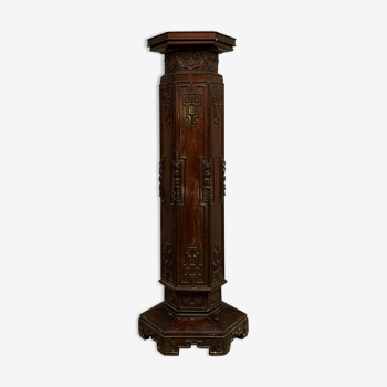 Rare colonne en bois exotique époque xixème vers 1880