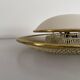 Mid-century golden metal wire and plastic ceiling light by Erco, 1950s, Germany.