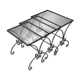 Set of 3 metal nesting tables 20th century