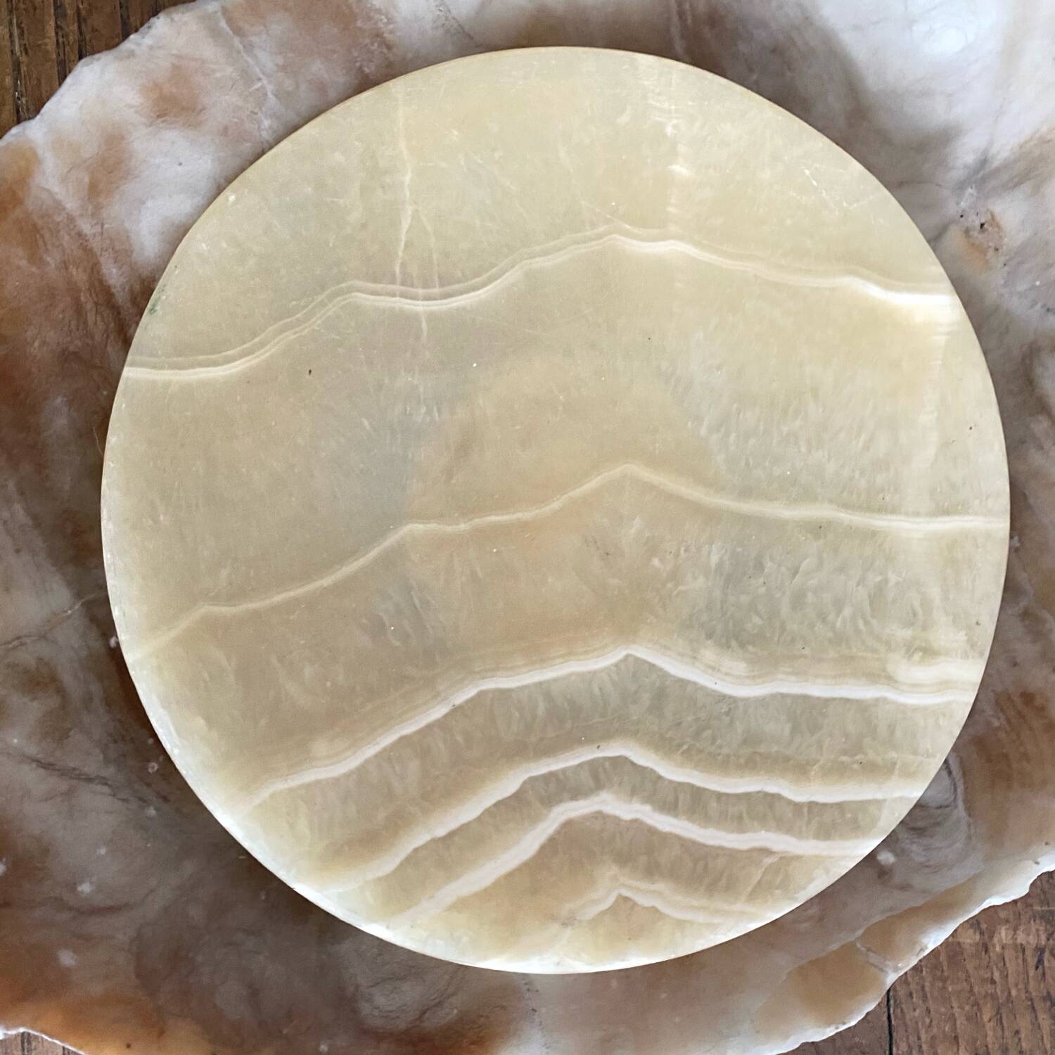 Natural onyx stone trinket tray