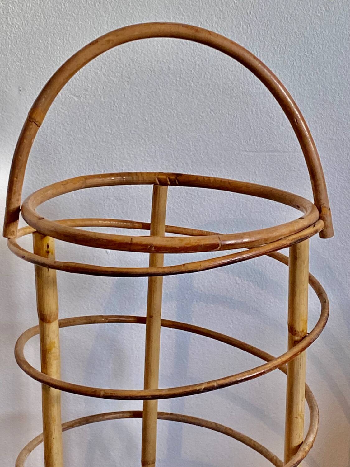 Porte parapluie en osier et rotin Selency