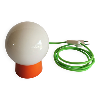 Vintage white opaline "Orange" living room bedside desk lamp