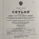 Indian Ocean Ceylon East Coast Nautical Map