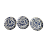 Johnson Brothers Chanticleer blue and white set of 3 plates