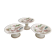 Three porcelain potters decoration heron and bamboo