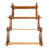 Wall shelf XIXth turned wood