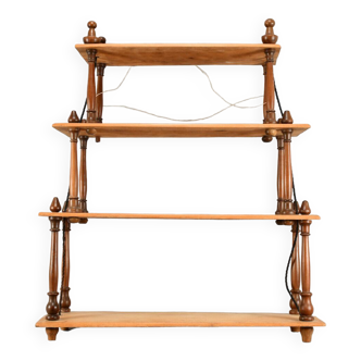 Wall shelf XIXth turned wood