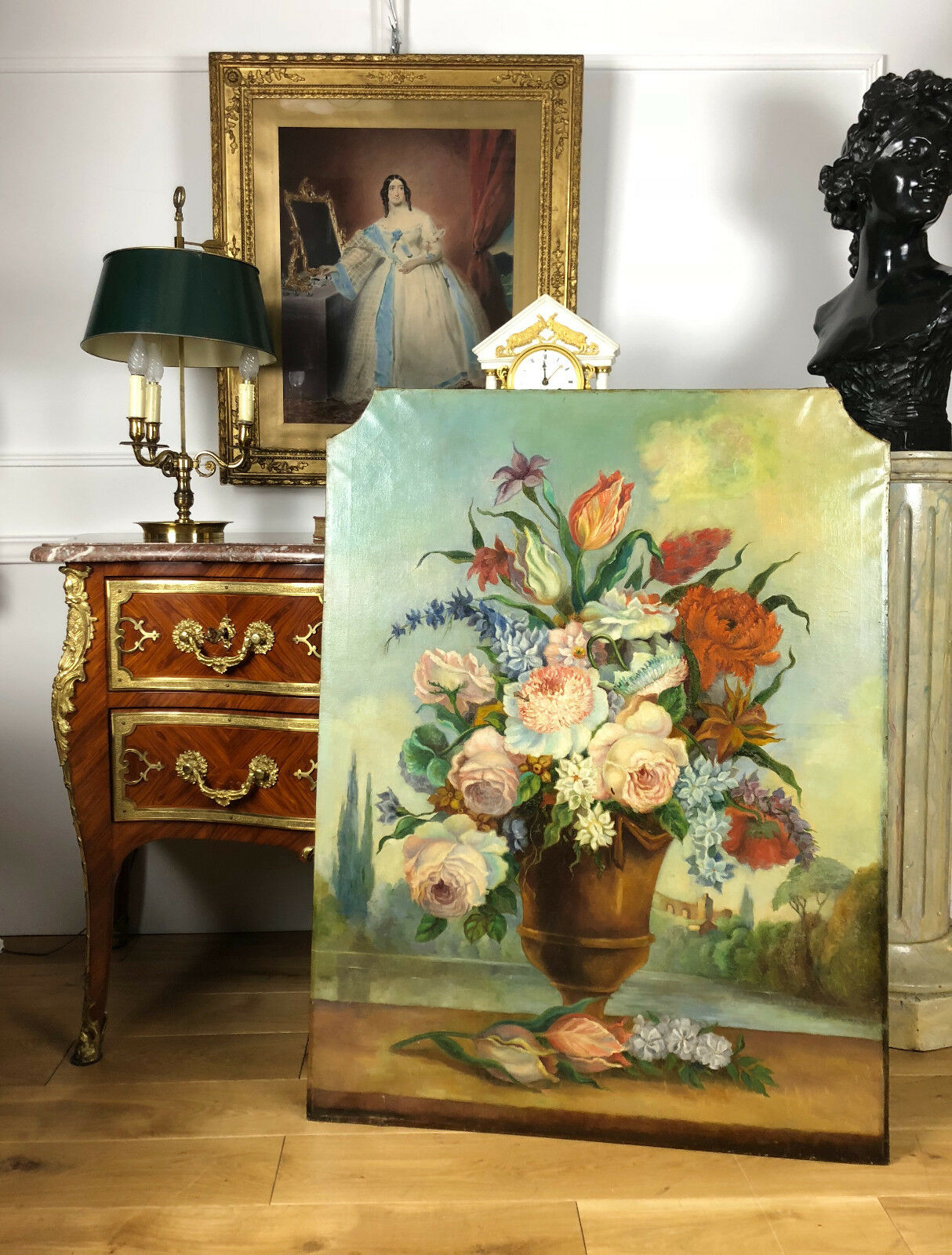 19th century painting "Flower Bouquet" by Boiserie