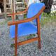 Scandinavian style armchair + velvet footrest