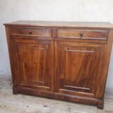 Solid walnut sideboard with 2 doors and 2 drawers, late 19th century
