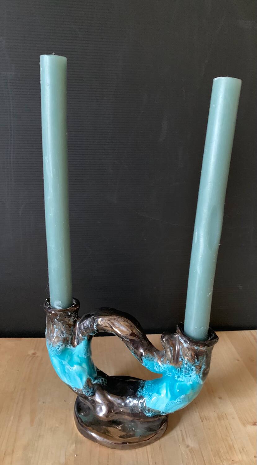 Vallauris ceramic candle holder