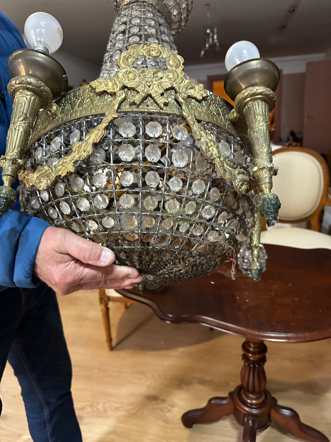 Chandelier Hot Air Balloon Style Louis XVI - 19th century