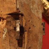 Italian Baroque Hand-Carved Giltwood Sconces with Gilt Bronze Arm, Set of 2