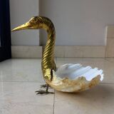 Bol en laiton et coquillage