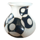 Ceramic ball vase with black and white circles Art Deco Italy Vintage 1940