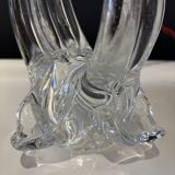 Sculpted crystal lamp base