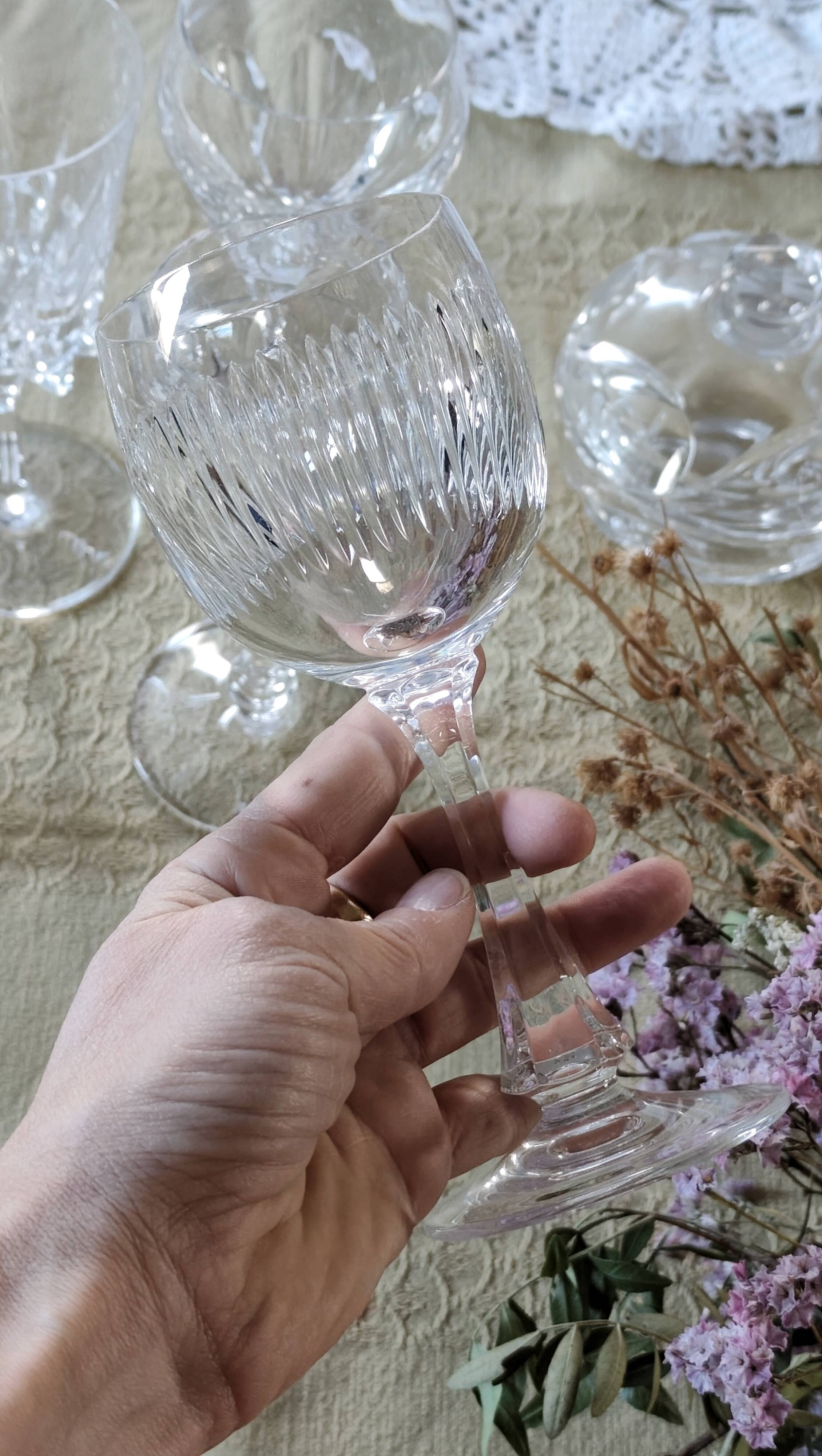 Magnificent mismatched crystal glassware set