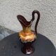Carafe with handle, jug, vase in Vallauris style enamelled ceramic