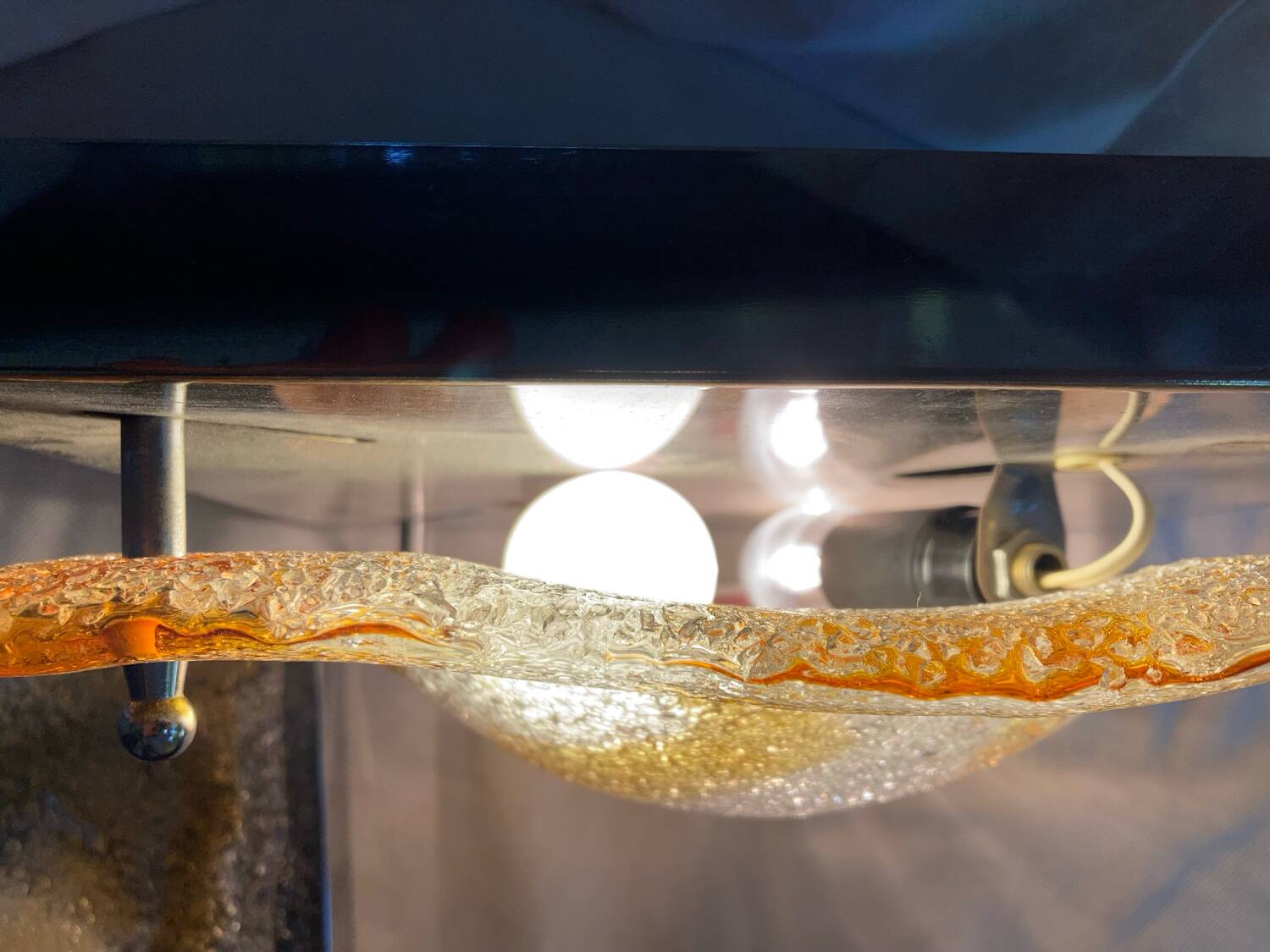 Pair of vintage Murano glass wall lights, Italian work, 70s