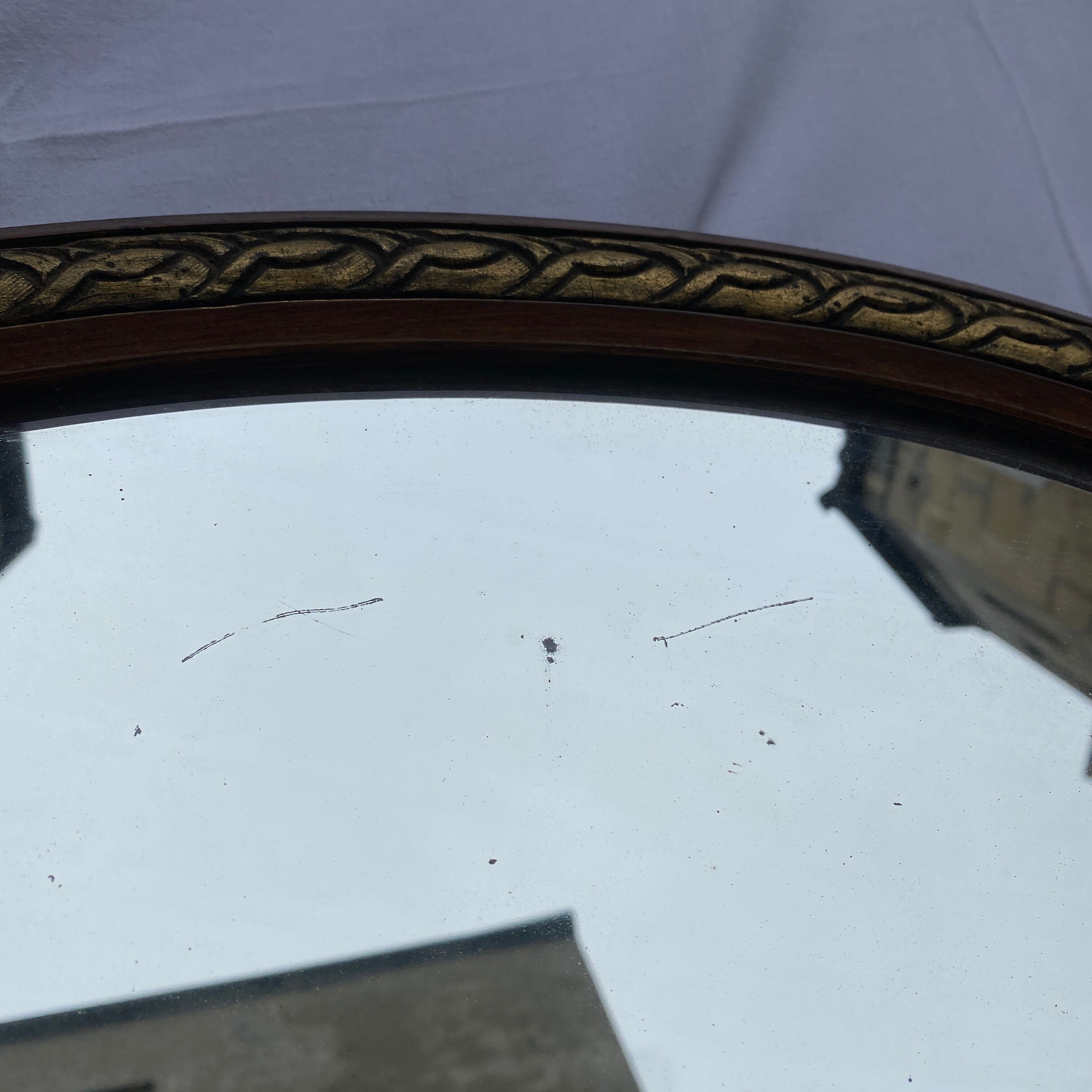 Mirror oval art deco 60x36cm