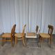 Set of 4 Mix & Match Dining Chairs with Cane Seat / Mid-Century Dining Furn