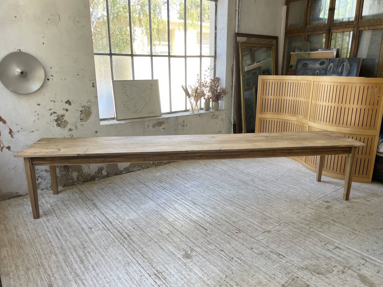 4m XXL pine and oak farmhouse table