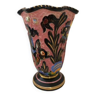 Vase céramique Monaco Atelier Cerdazur signé 80 DPR