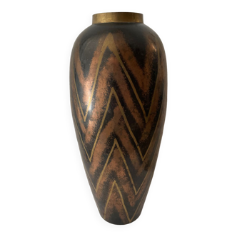 Large Art Deco vase 1930 brassware