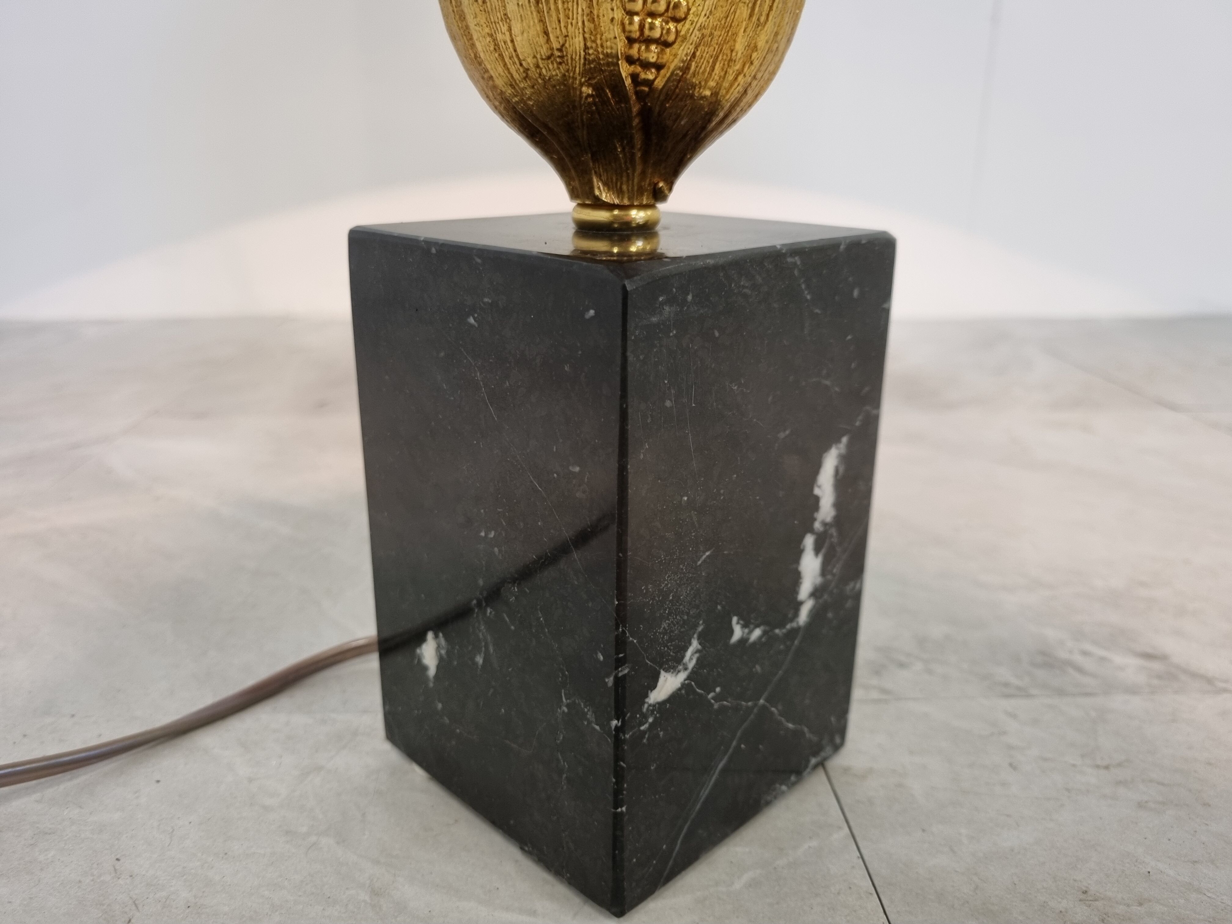 Lampe de table vintage français maïs années 1970