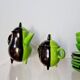 Coffee service Vallauris 1950s green – Lucchesi – vintage