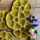 Set of 6 vintage green ceramic oyster plates - Gien