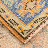 6x9 orange madallion oushak rug, 288x194cm