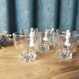 12 vintage white glasses