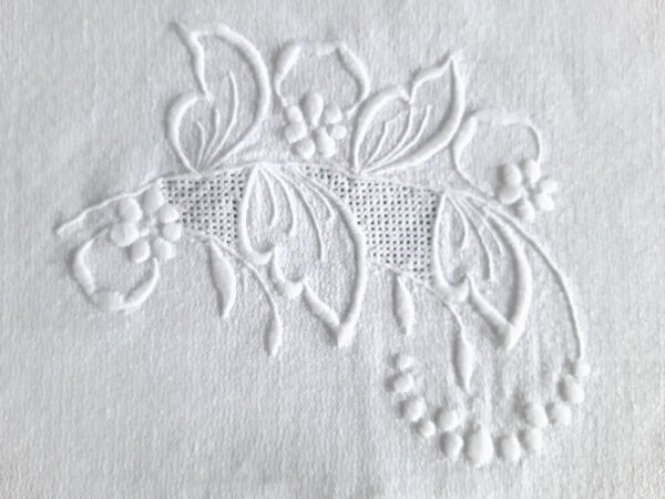 Embroidered tablecloth and 12 towels