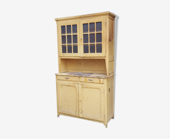 Buffet 2 corps en sapin patine ancienne
