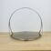 Silver metal and smoked glass tray