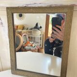 Small Rectangular Golden Mirror Classic Baroque Style - To Hang on the Wall
