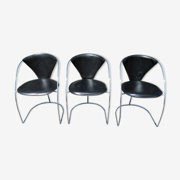 Set of three Linda Chairs, Italy, 1980s