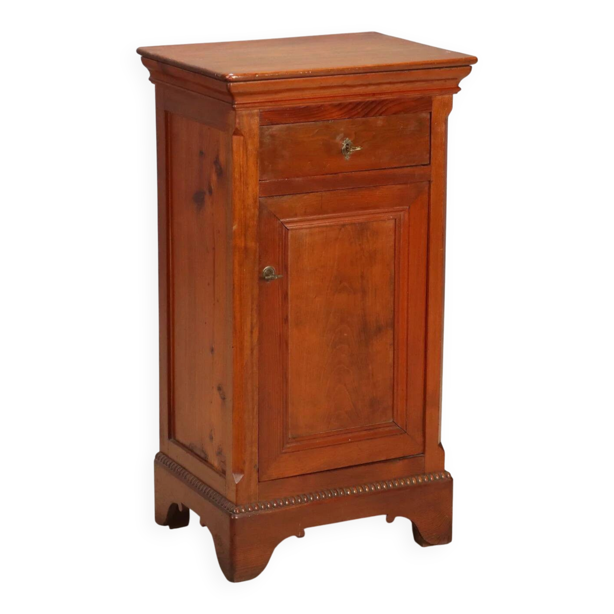 Table de chevet en mélèze - Italie fin XIXe siècle