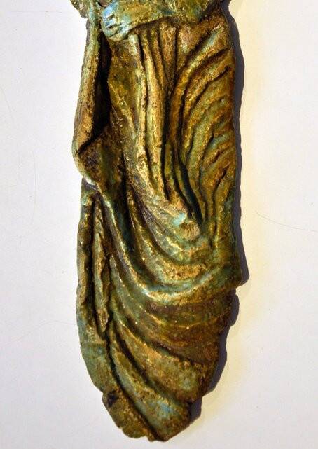 Terracotta sculpture depicting an anonymous deity circa 1950