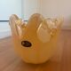 Superb white Murano crystal bowl handmade in Italy.